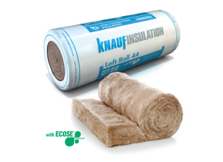 Knauf Earthwool Loft Roll 44 (Combi Cut) 12.1mx1140x100mm (13.89m2)